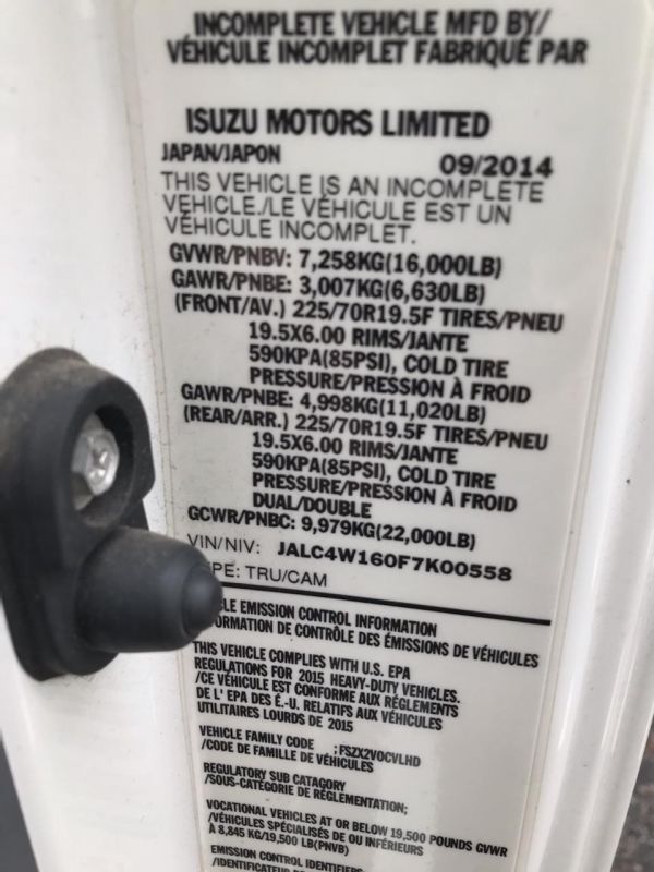 2015 ISUZU NPR 5204887041