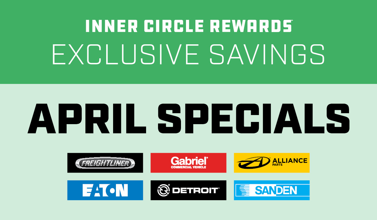 Inner Circle Rewards promo image of April Parts Specials promotion